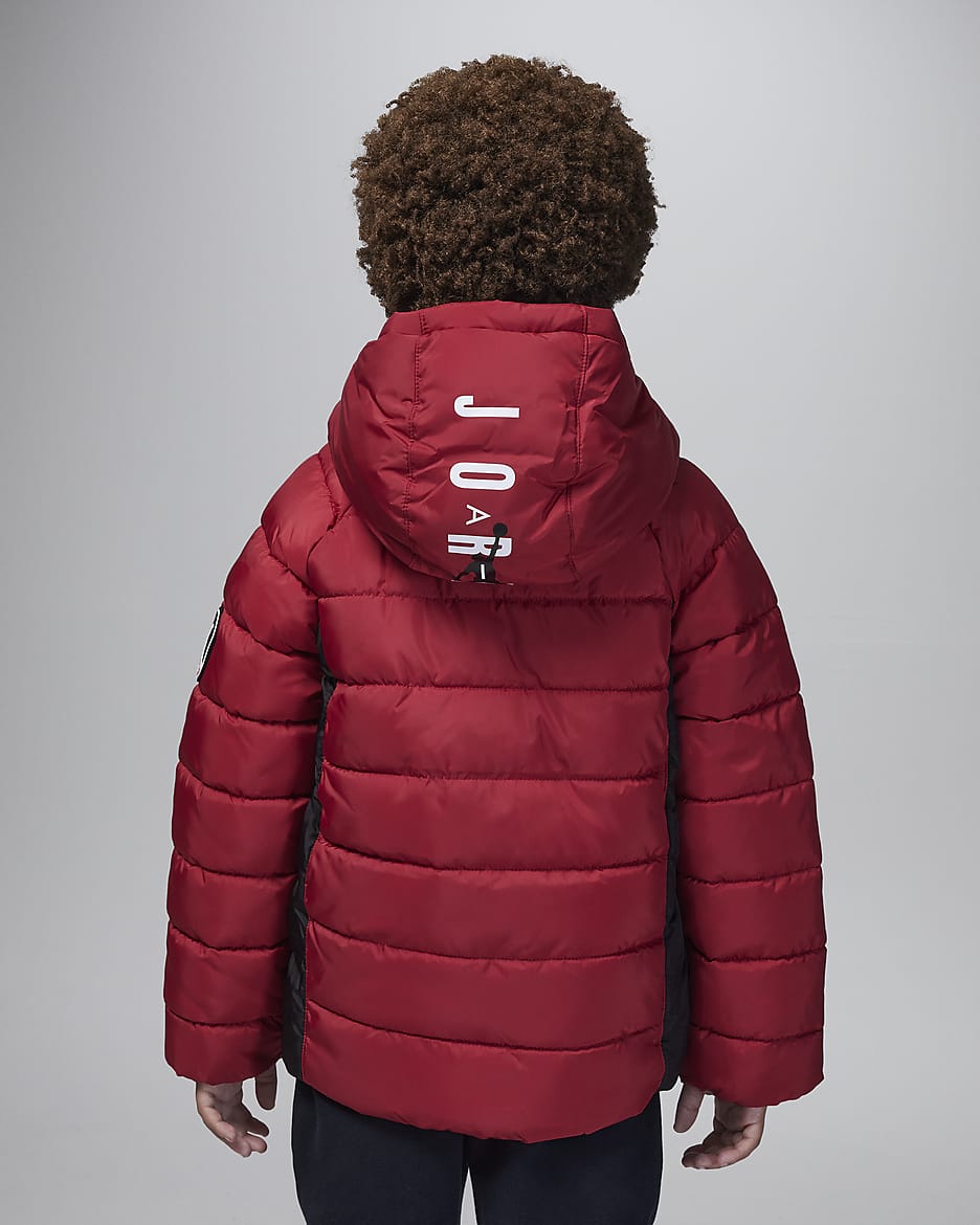 Red puffer jacket kids clearance